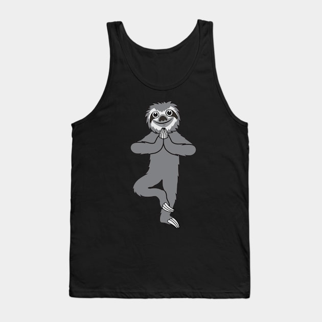 Sloth Yoga Tree Tank Top by Plushism